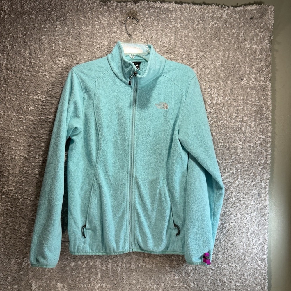 The North Face Full Zip Fleece Sweater M Blue Outdoor Nature Cozy Soft